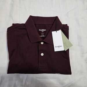 Goodfellow & Co Pique Slim Polo in maroon